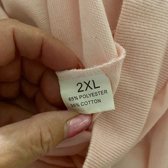 Pink Hoodie with Pom Poms and paw prints - Picture 7 of 7